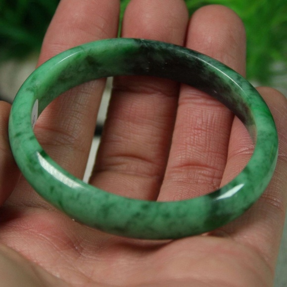 56mm Certified Pale green 100% Natural A Jade jadeite Bangle Bracelet 5055 - Picture 3 of 10